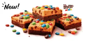 M&M's Minis Cookie Dough Brownies