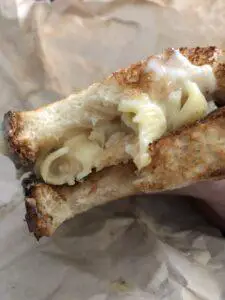 Panera Bread Grilled Mac And Cheese Sandwich close up