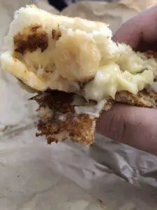 Panera Bread Grilled Mac And Cheese Sandwich inside