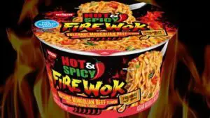 Nissin Hot & Spicy Fire Wok Volcanic Mongolian Beef Cup Noodles