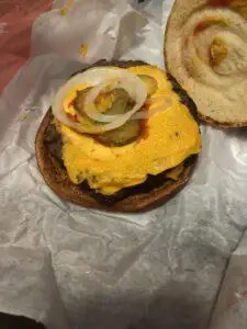 Burger King Double Quarter Pound King inside