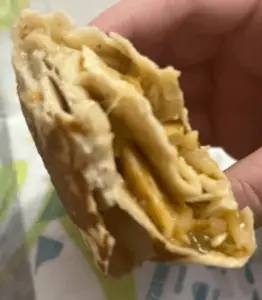 burrito with taco bell green sauce