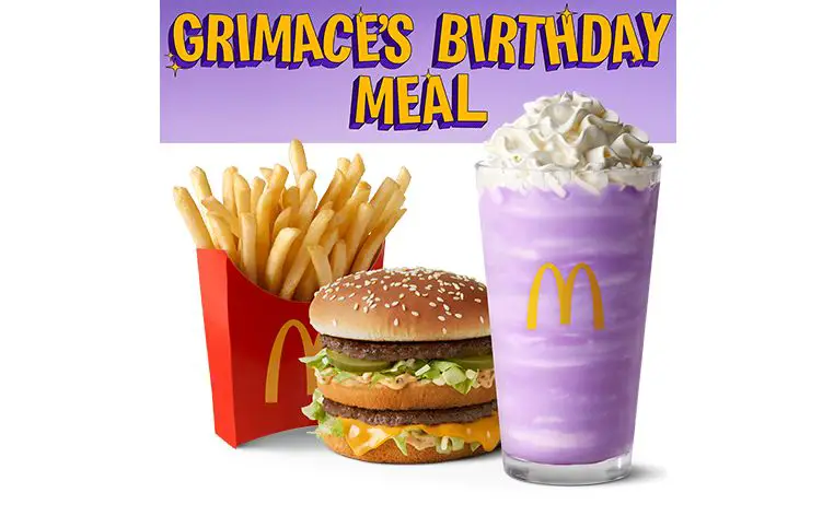 Mcdonald's Grimace Birthday Meal